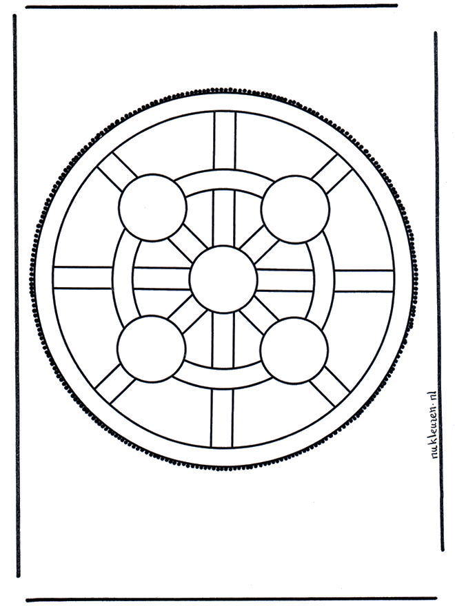 Mandala 4 - Carte à piquer Mandala bricoler