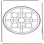 Bricolage cartes de piquer - Mandala 4