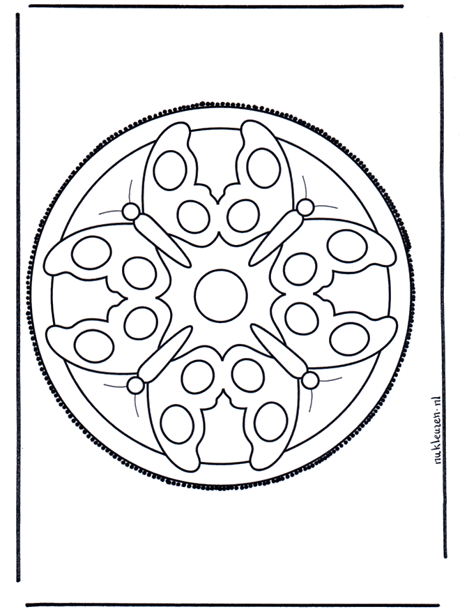 Mandala 5 - Carte à piquer Mandala bricoler