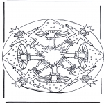 Coloriages faits divers - Mandala champignon  1