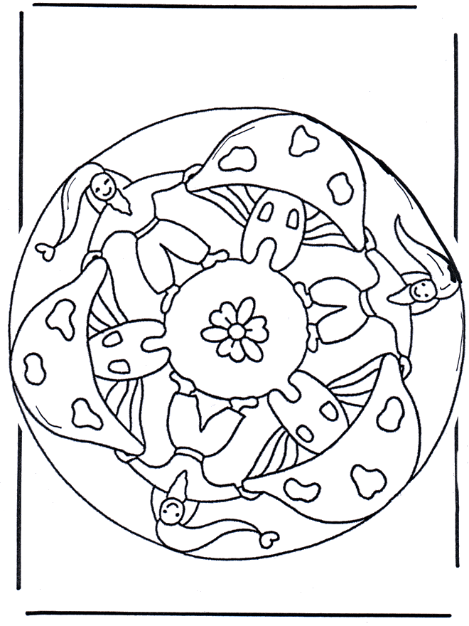 Mandala champignon 2 - Automne