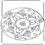 Coloriages faits divers - Mandala champignon 2