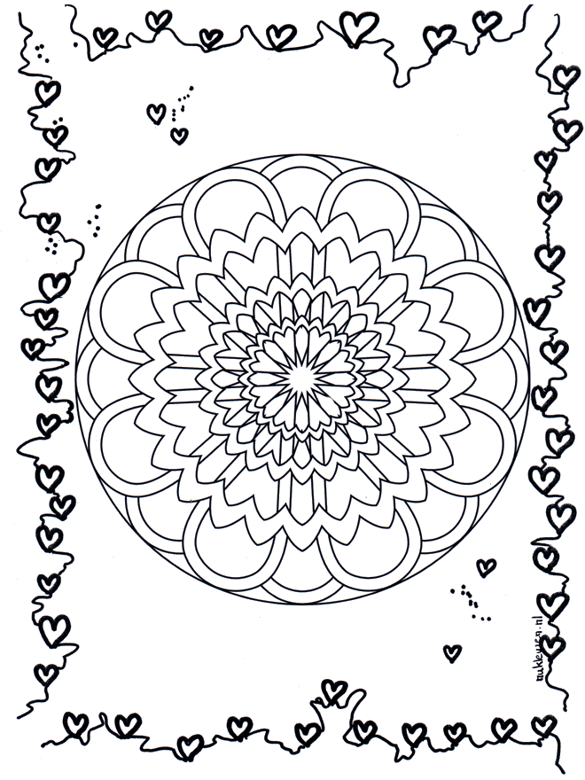 Mandala d'amour - Saint-Valentin