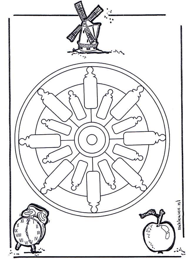 Mandala de bouteilles - Mandala d'enfant