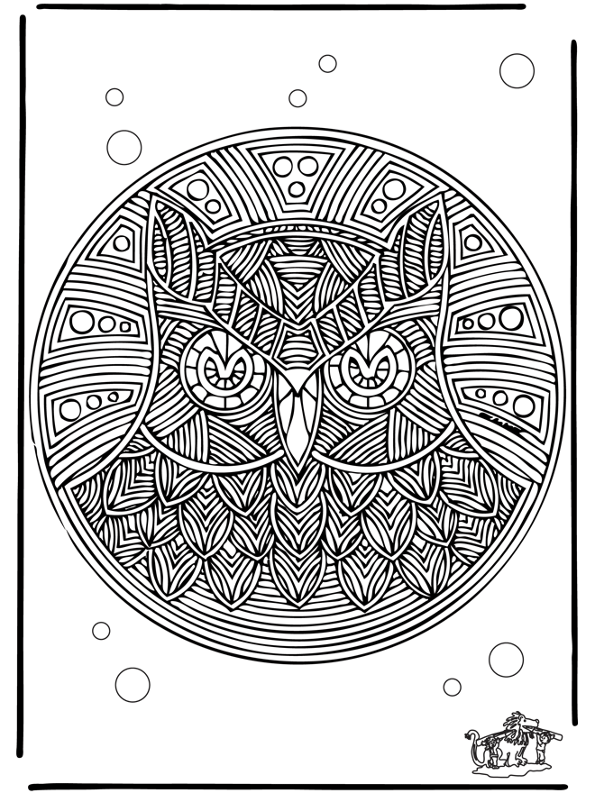 Mandala hibou - Mandala d'animaux