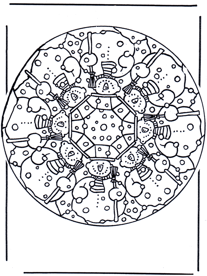 Mandala 'hiver' - Mandala d'enfant