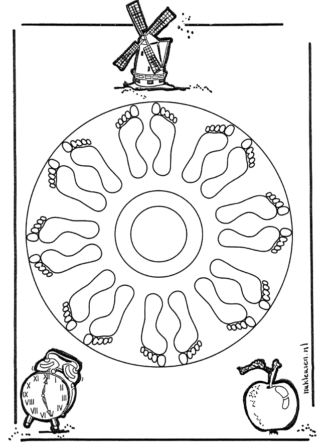 Mandala pieds - Mandala d'enfant