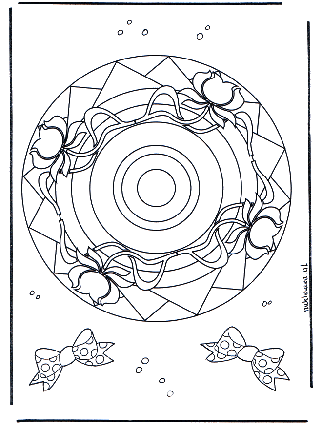 Mandala - rose 1 - Mandala de fleurs