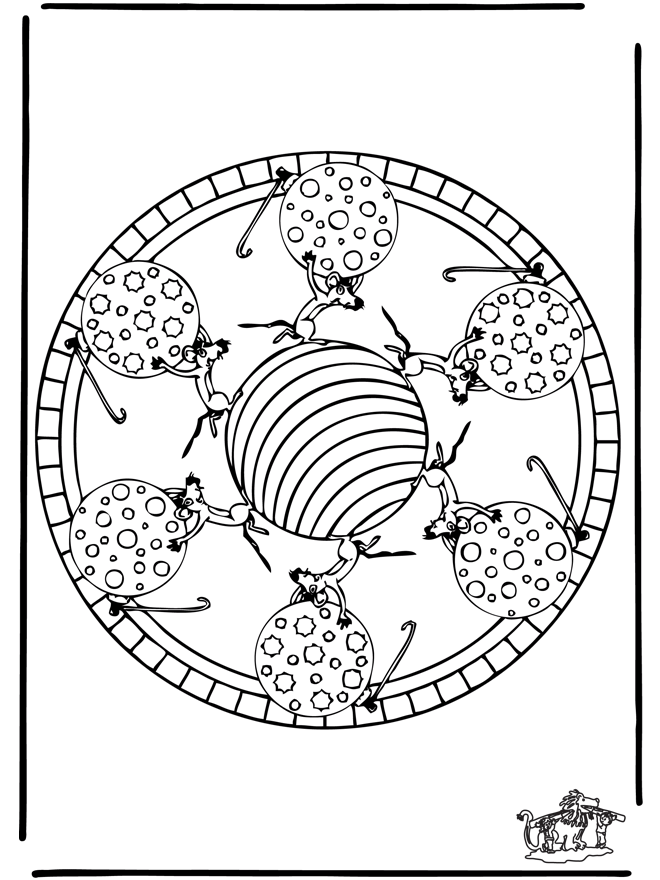 Mandala souris 1 - Mandala d'animaux