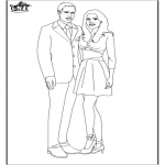 Coloriages faits divers - Mariage du William et de Catherine