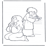 Coloriages Bible - Marthe et Marie