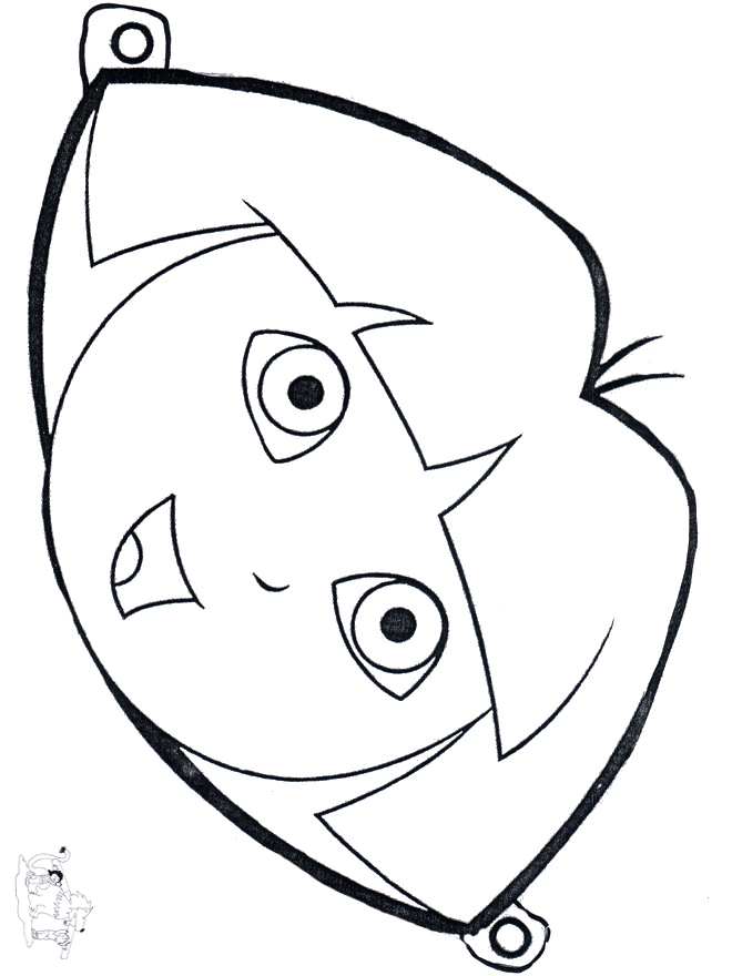 Masque Dora - Coloriages Dora