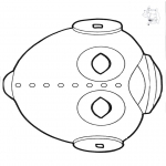 Bricolage coloriages - Masque OVNI