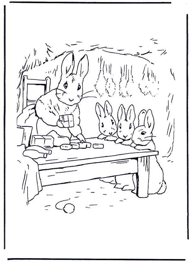 Mère Lapin 1 - Coloriages Beatrix Potter