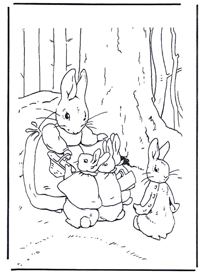 Mère Lapin 2 - Coloriages Beatrix Potter