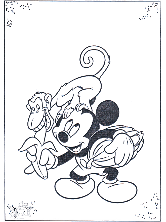 Mickey Mouse et le singe - Disney