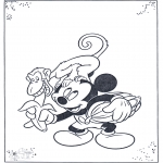 Personnages de bande dessinée - Mickey Mouse et le singe