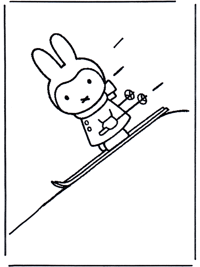 Miffy fait du ski - petit Lapin