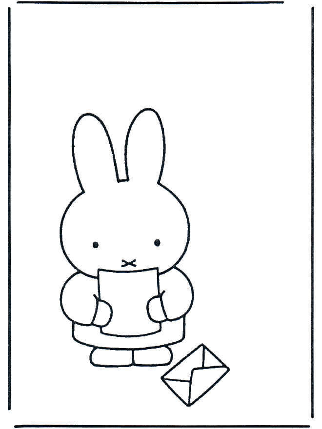 Miffy reçoit une lettre - petit Lapin
