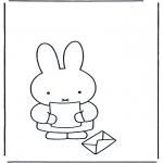 Coloriages pour enfants - Miffy reçoit une lettre