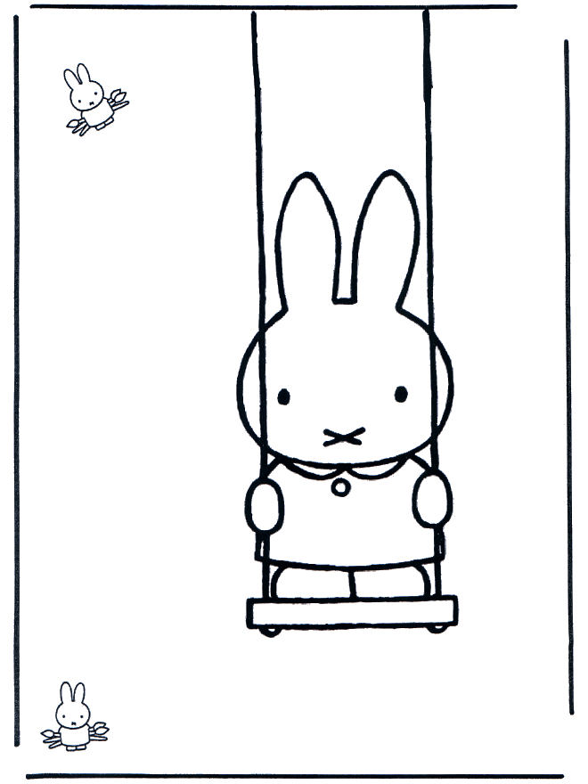Miffy sur la balançoire - petit Lapin