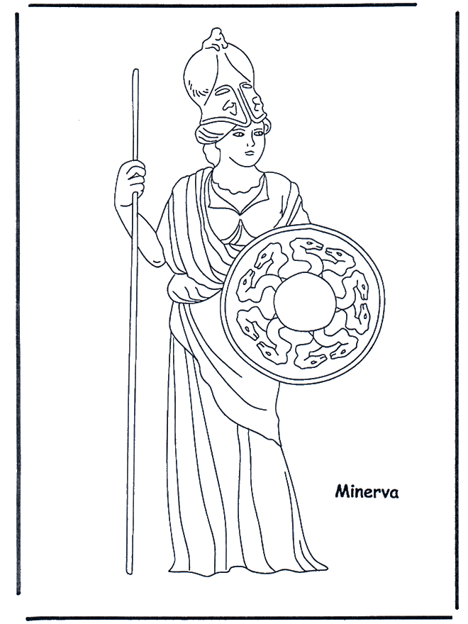 Minerve - Coloriages Romains