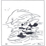 Personnages de bande dessinée - Minnie et dauphin
