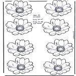 Bricolage coloriages - Mobile de fleurs