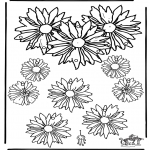 Bricolage coloriages - Mobile Fleurs