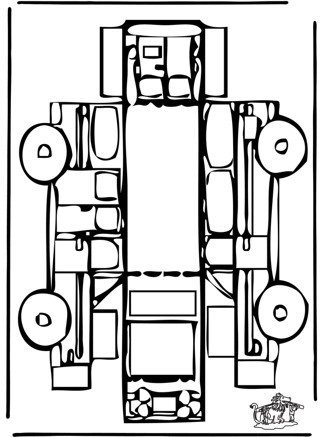 Modèle de construction - Automobile - découpages