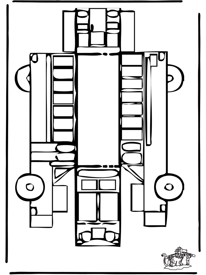 Modèle de construction - Bus - découpages