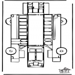 Bricolage coloriages - Modèle de construction - Bus