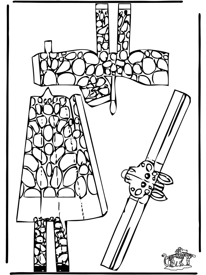 Modèle de construction - Girafe 1 - découpages