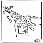 Bricolage coloriages - Modèle de construction - Girafe 2