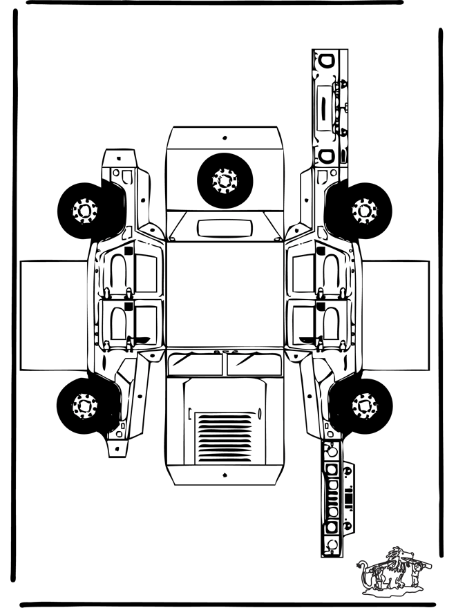 Modèle de construction - Hummer - découpages