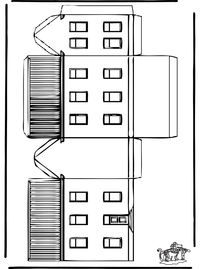 Modèle de construction - Maison 1 - découpages