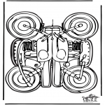 Bricolage coloriages - Modèle de construction - moto