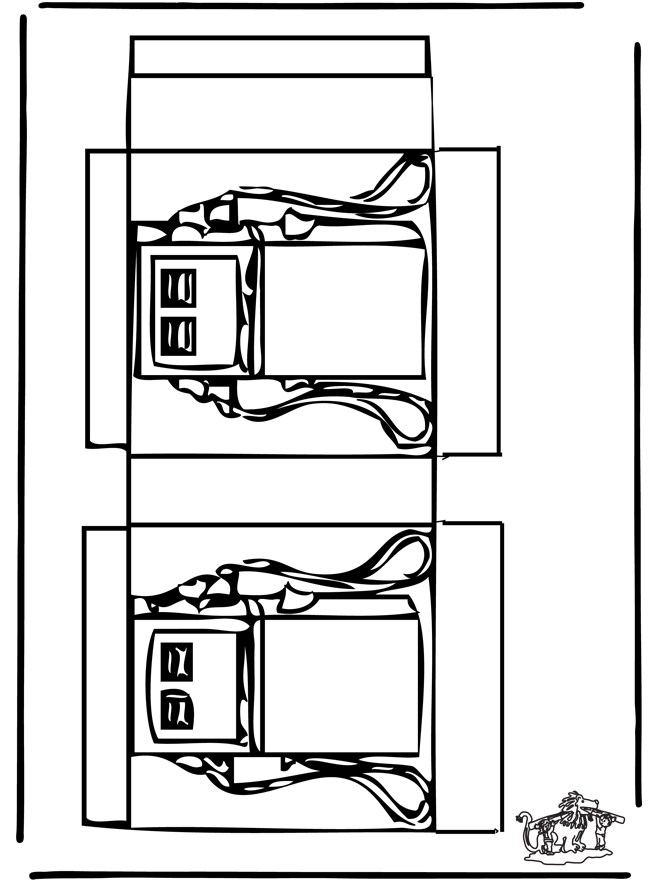 Modèle de construction - pompe à essence - découpages