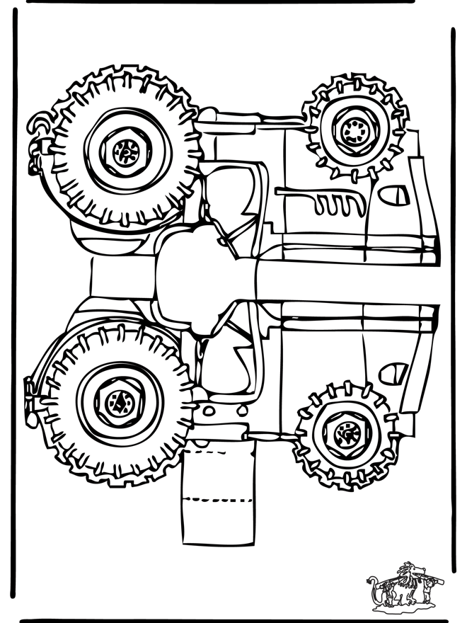 Modèle de construction - tracteur - découpages