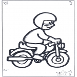 Coloriages pour enfants - Motard