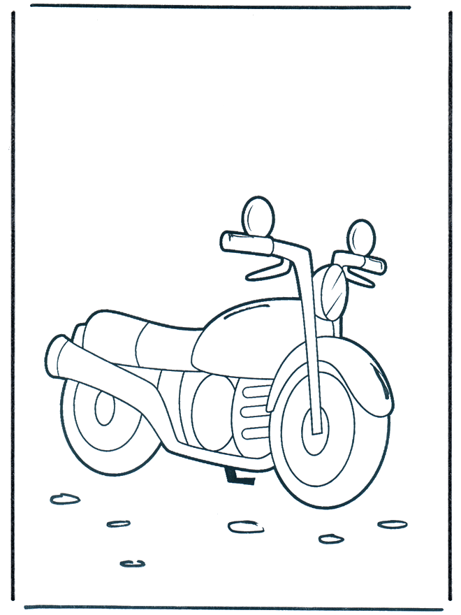 Moto 1 - Coloriages assortis