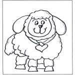 Coloriages d'animaux - Mouton