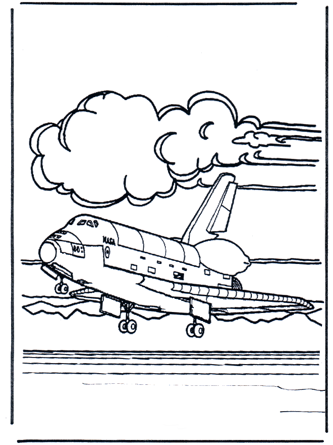 Navette spatiale - Coloriages astronautiques