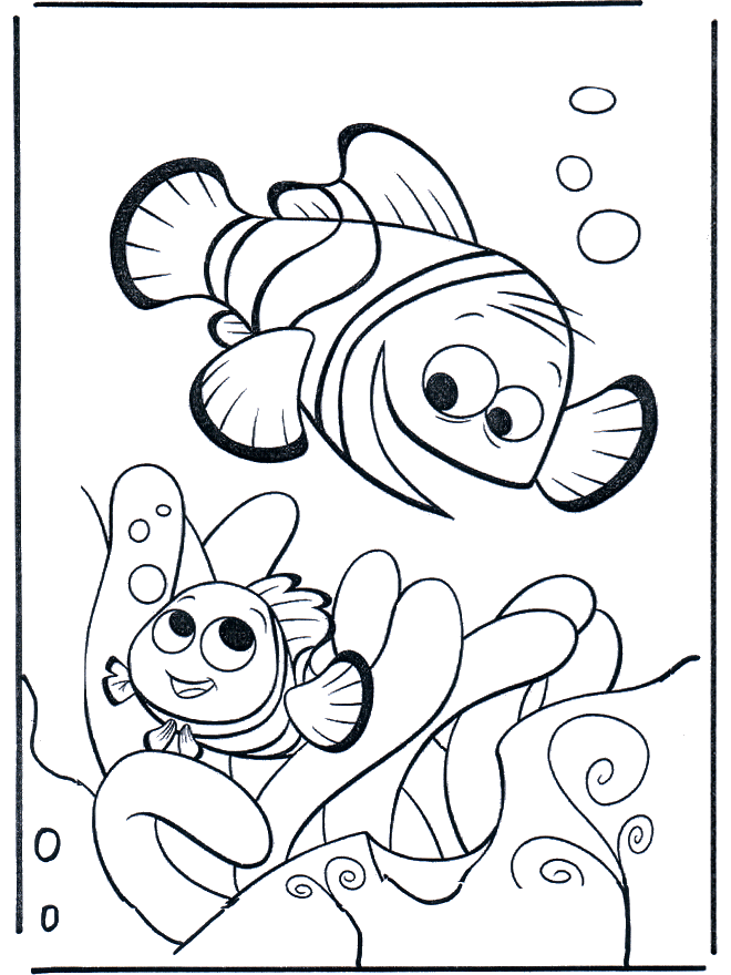 Nemo et Marlin - Coloriages Nemo