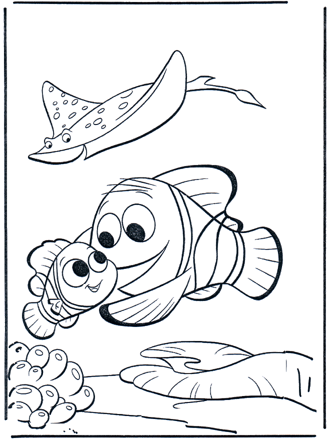 Nemo et son père - Coloriages Nemo