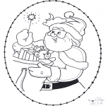 Coloriages Noël - Noël Carte à broder 22