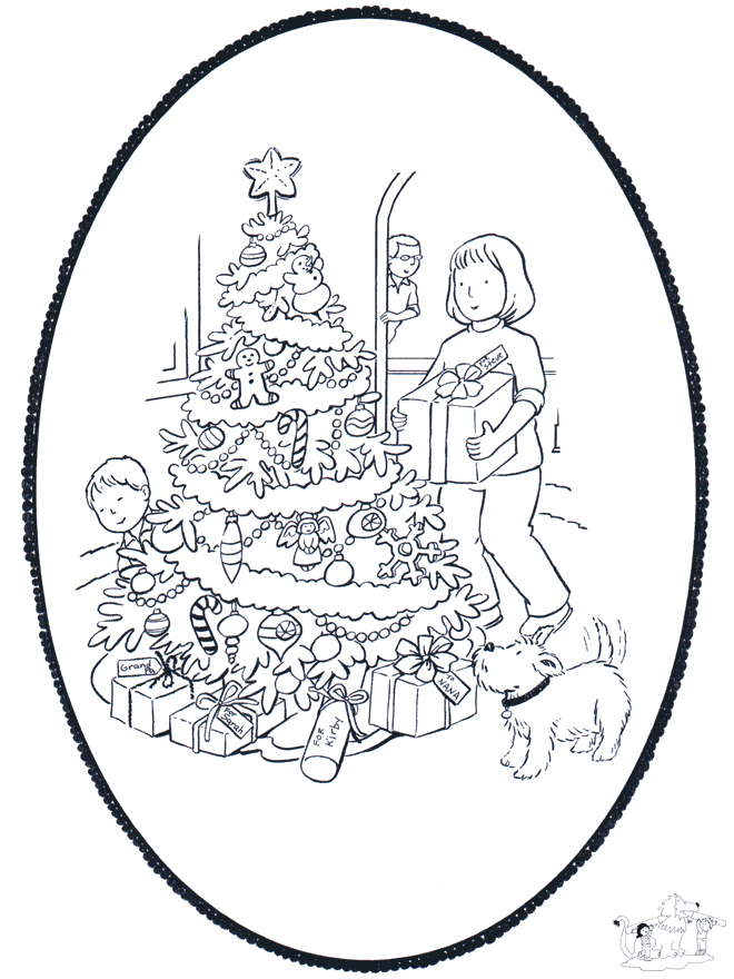 Noël carte de piqûre 11 - Cartes de piquer Noël