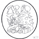 Coloriages Noël - Noël carte de piqûre 12