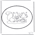 Coloriages Noël - Noël carte de piqûre 14