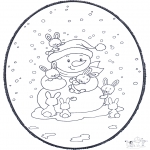 Coloriages Noël - Noël carte de piqûre 2